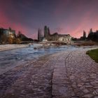 Sonnenuntergang an der Isar