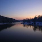 Sonnenuntergang an der Isar