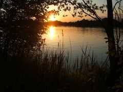 Sonnenuntergang an der Isar