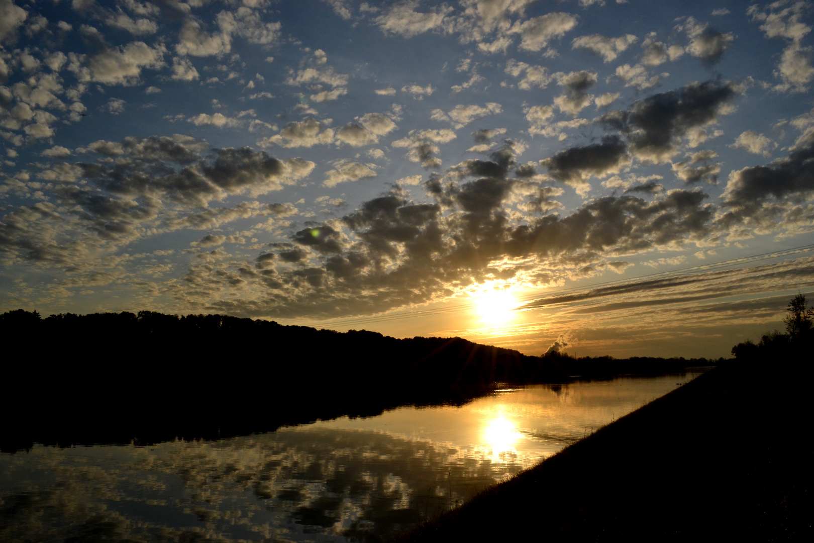 Sonnenuntergang an der Isar