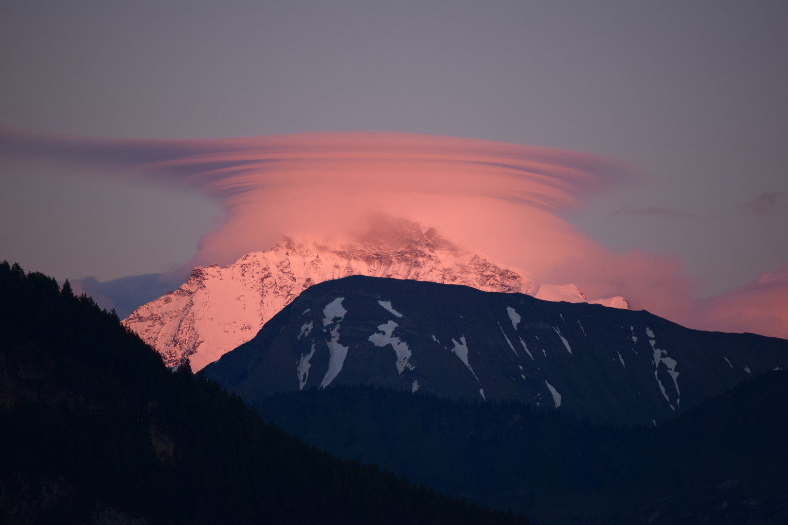 Sonnenuntergang an der Jungfrau