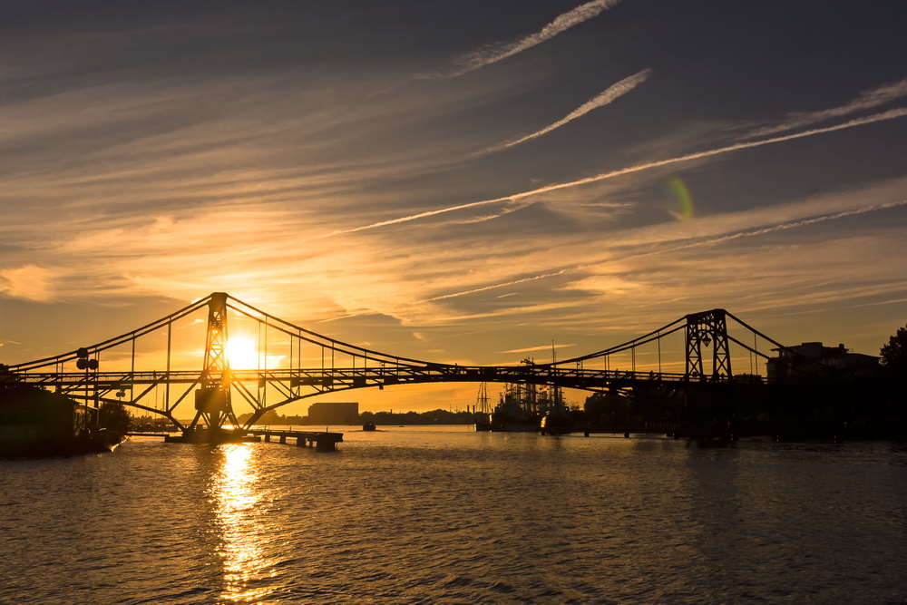 Sonnenuntergang an der Kaiser Wilhelm Brücke