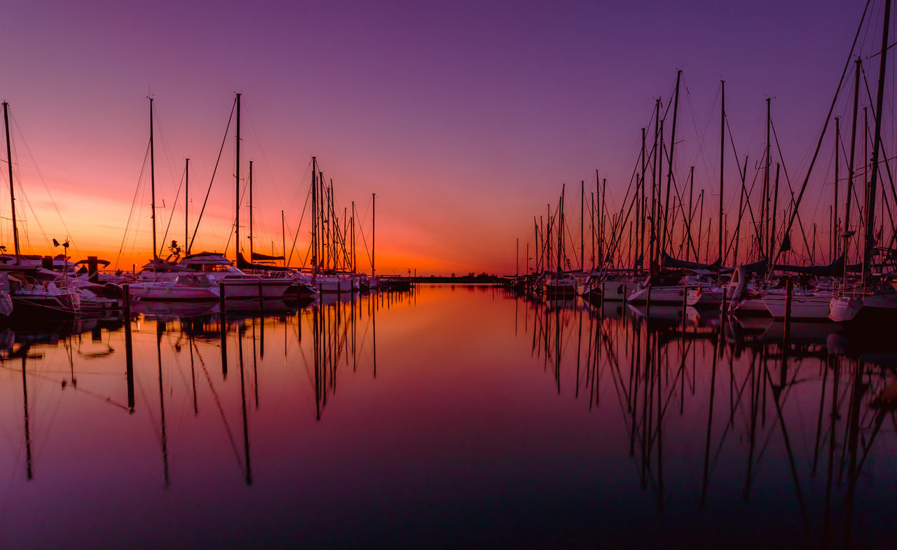 Sonnenuntergang an der Kieler Förde