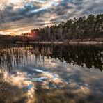 Sonnenuntergang an der Krummen Lake