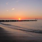 Sonnenuntergang an der Küste von Holland