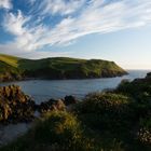 Sonnenuntergang an der Küste von Hope Cove