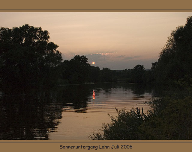 Sonnenuntergang an der Lahn