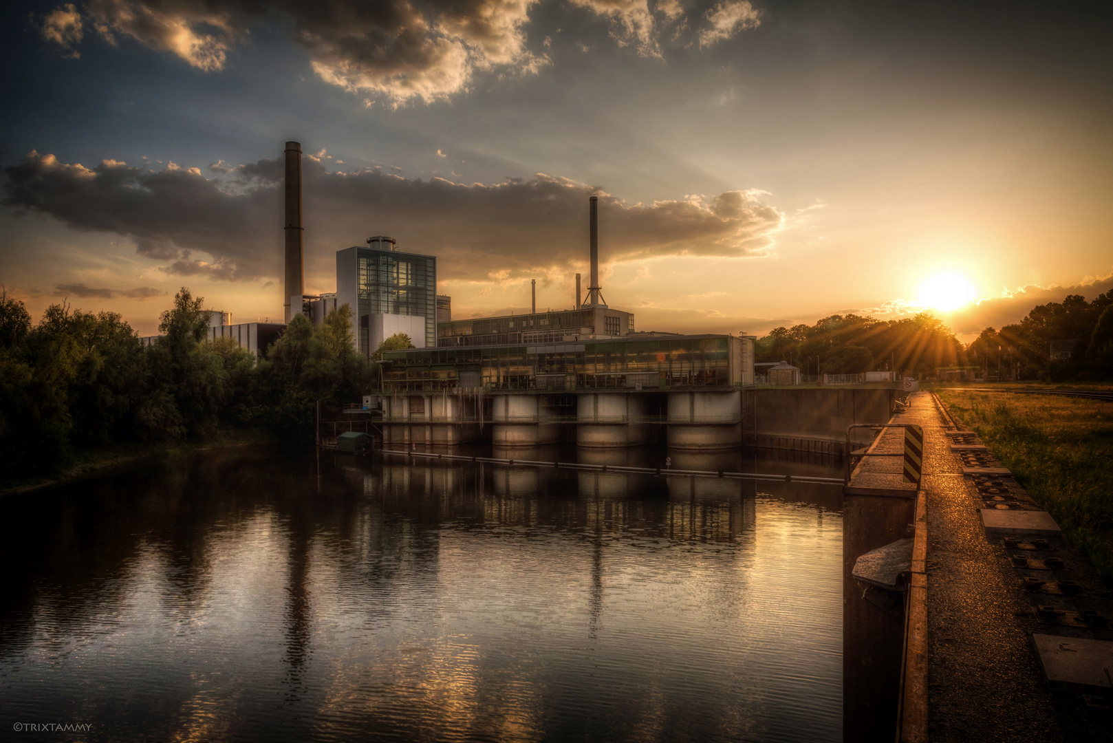 Sonnenuntergang an der Lausward