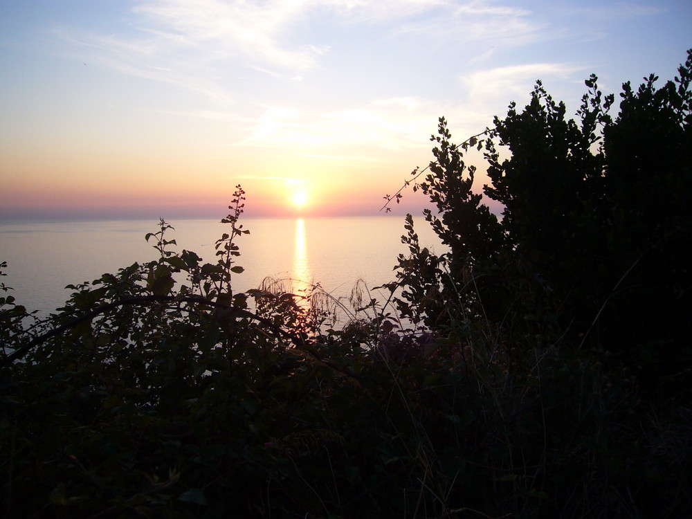 Sonnenuntergang an der ligurischen Küste