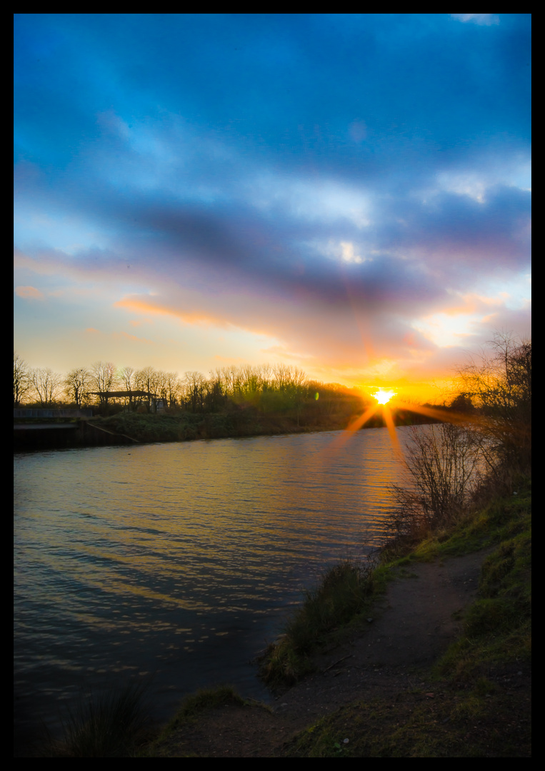 Sonnenuntergang an der Lippe