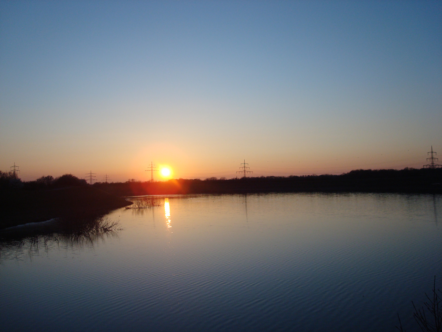 Sonnenuntergang an der Lippe