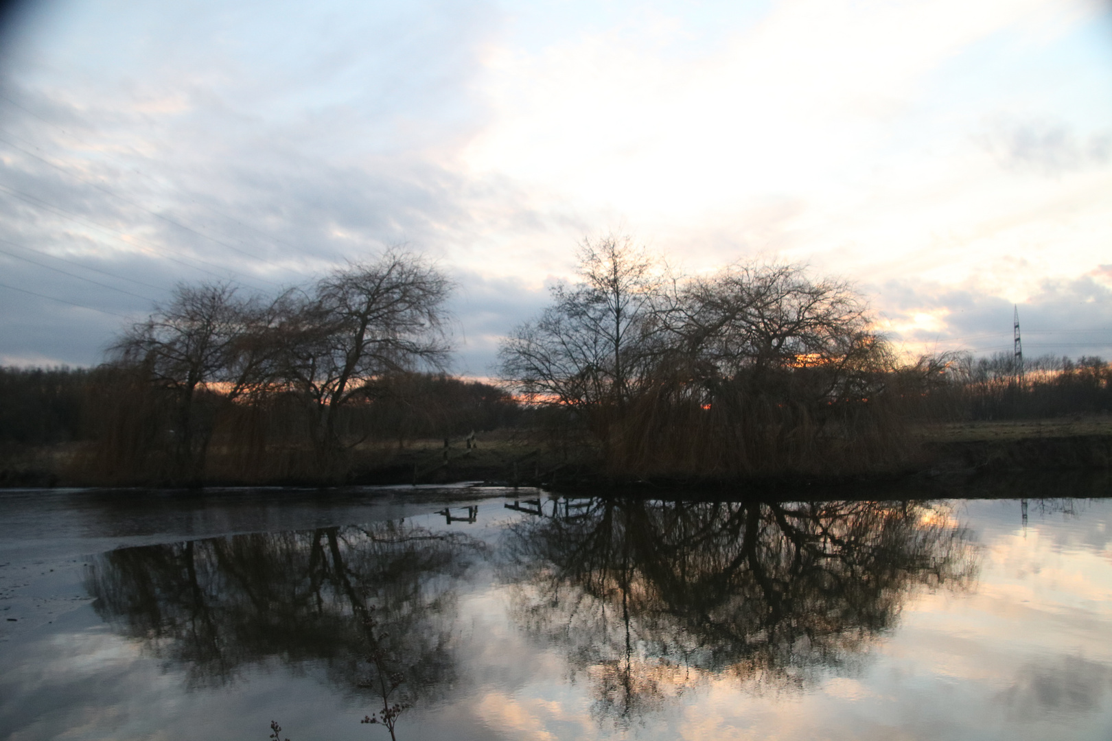 Sonnenuntergang an der Lippewiese