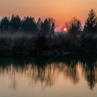 Sonnenuntergang an der Loisach