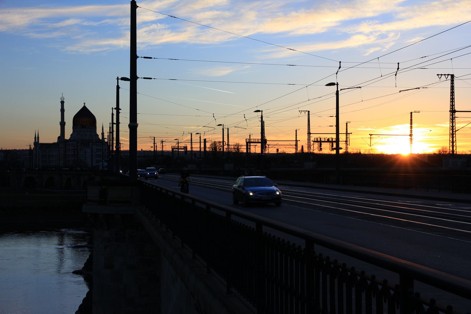 Sonnenuntergang an der Marienbrücke