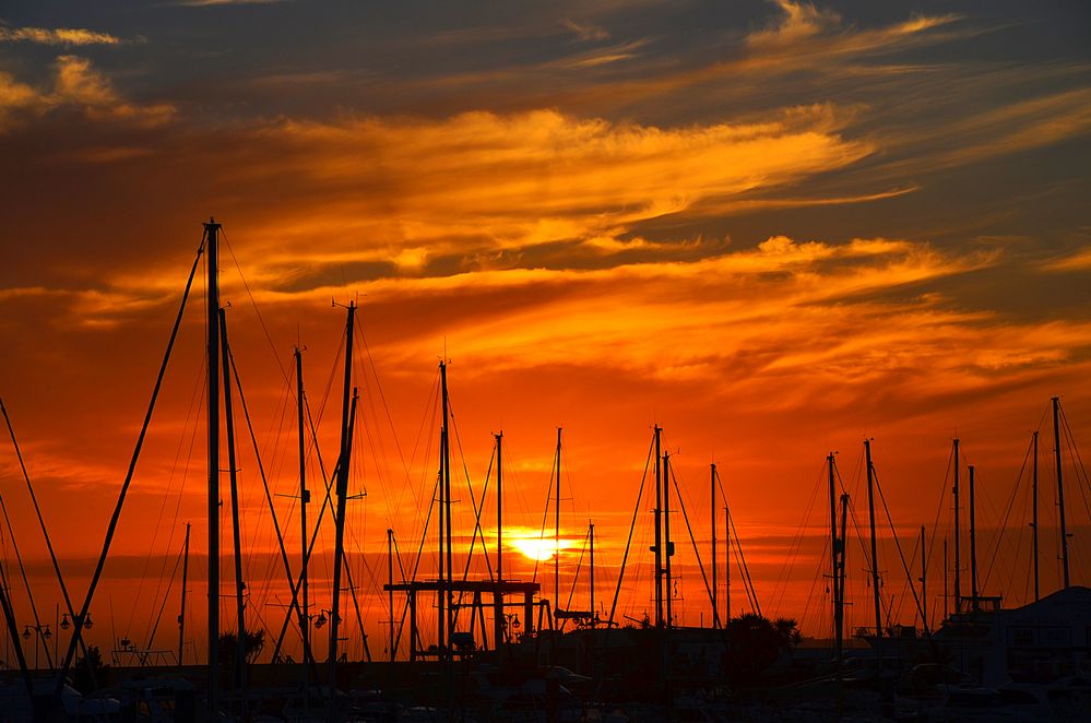 Sonnenuntergang an der Marina Rubicon