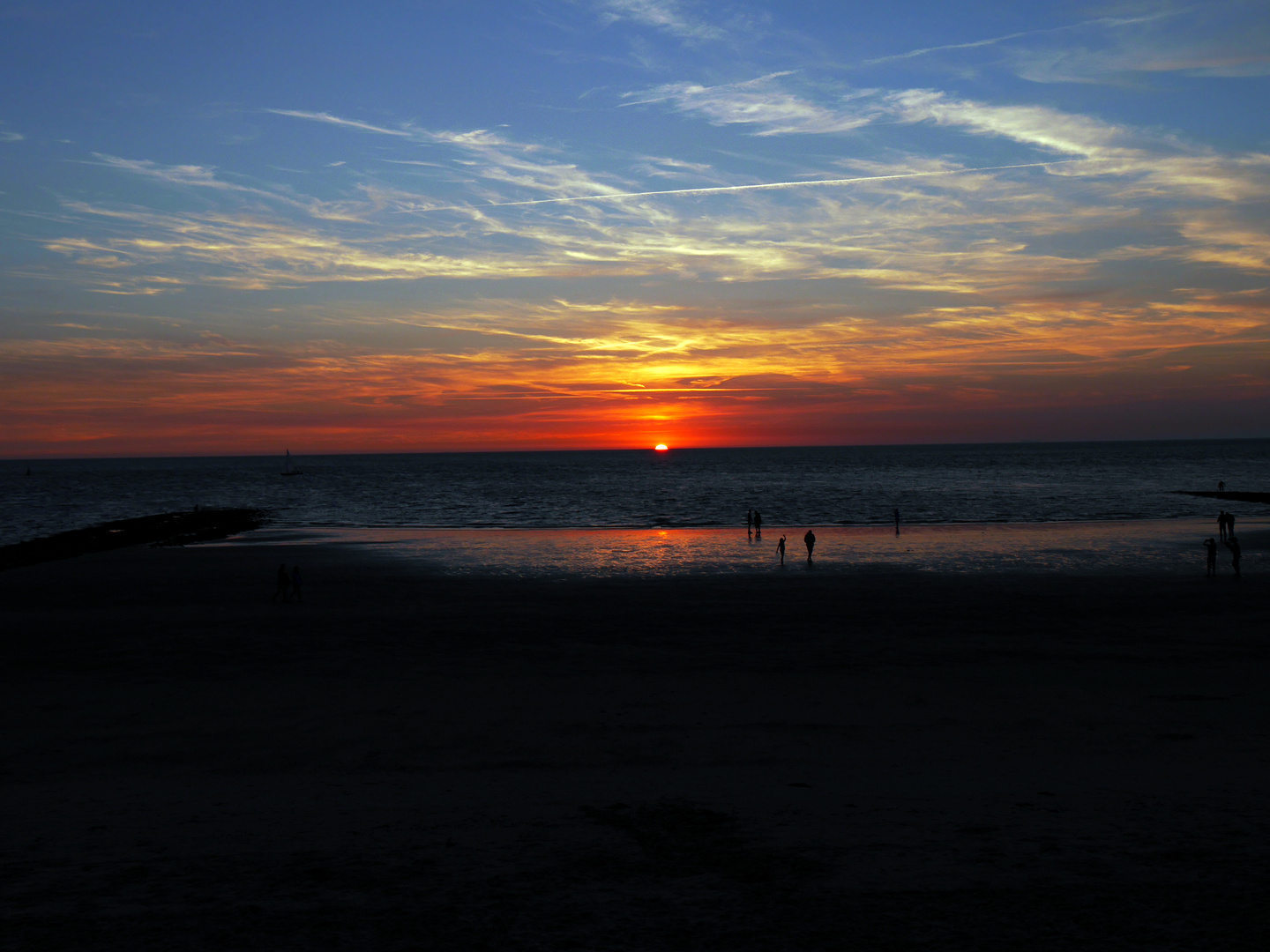 Sonnenuntergang an der Milchbar auf Norderney