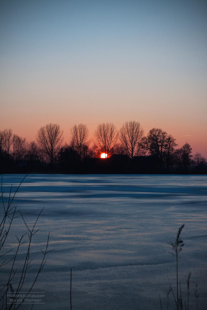 Sonnenuntergang an der Mosse