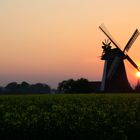 Sonnenuntergang an der Mühle in Eickhorst