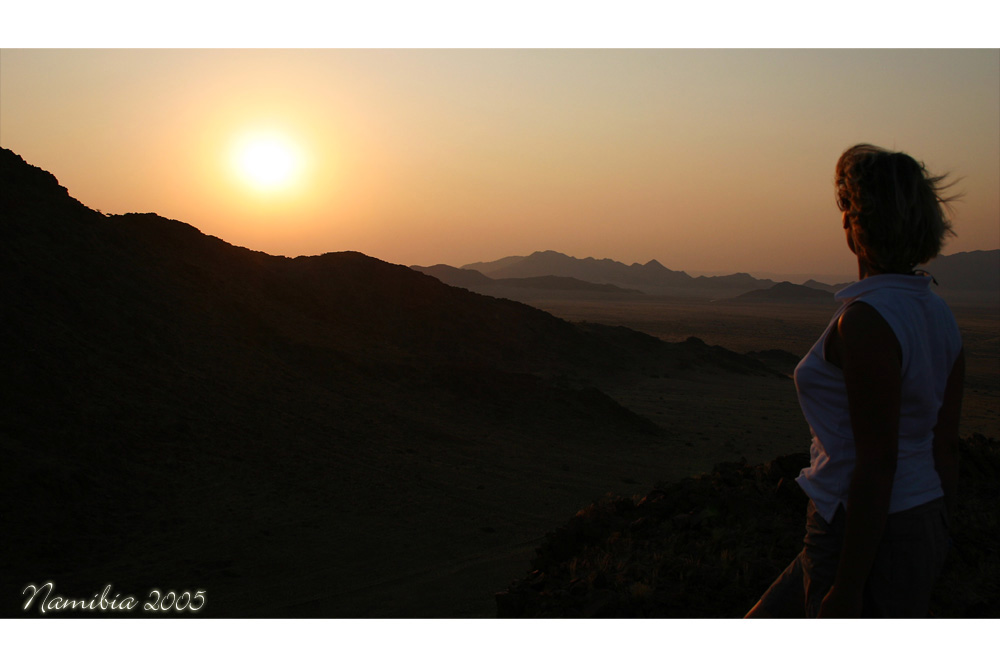 Sonnenuntergang an der Namib