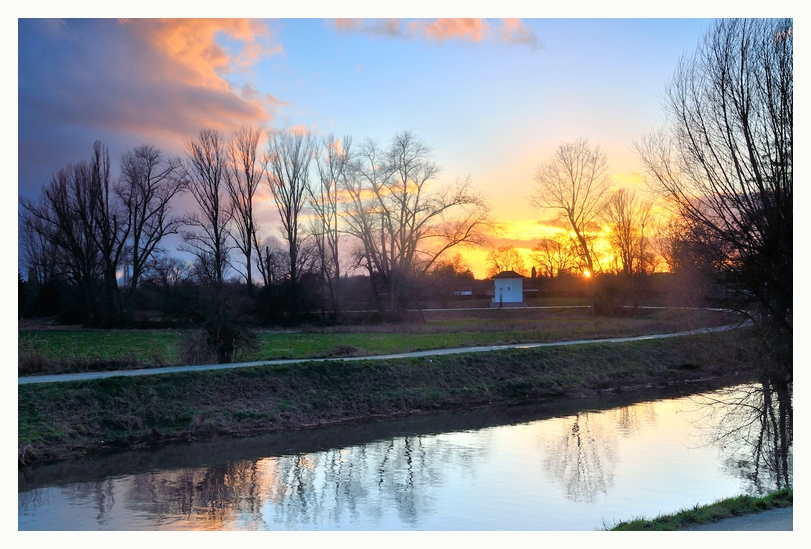 Sonnenuntergang an der Nidda