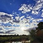 Sonnenuntergang an der Niers am Niederrhein