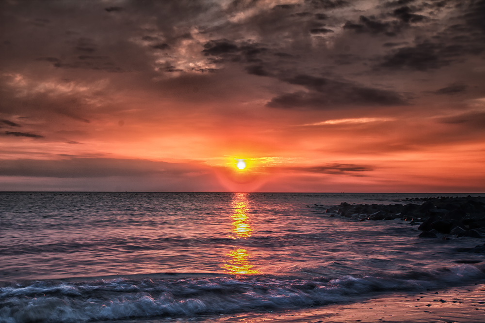 Sonnenuntergang an der Nordsee