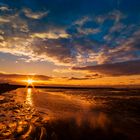 Sonnenuntergang an der Nordsee bei Cuxhaven