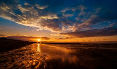 Sonnenuntergang an der Nordsee bei Cuxhaven