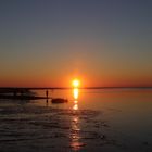 Sonnenuntergang an der Nordsee bei Cuxhaven / Duhnen