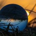 Sonnenuntergang an der Nordsee bei Schillig durch die Kugel