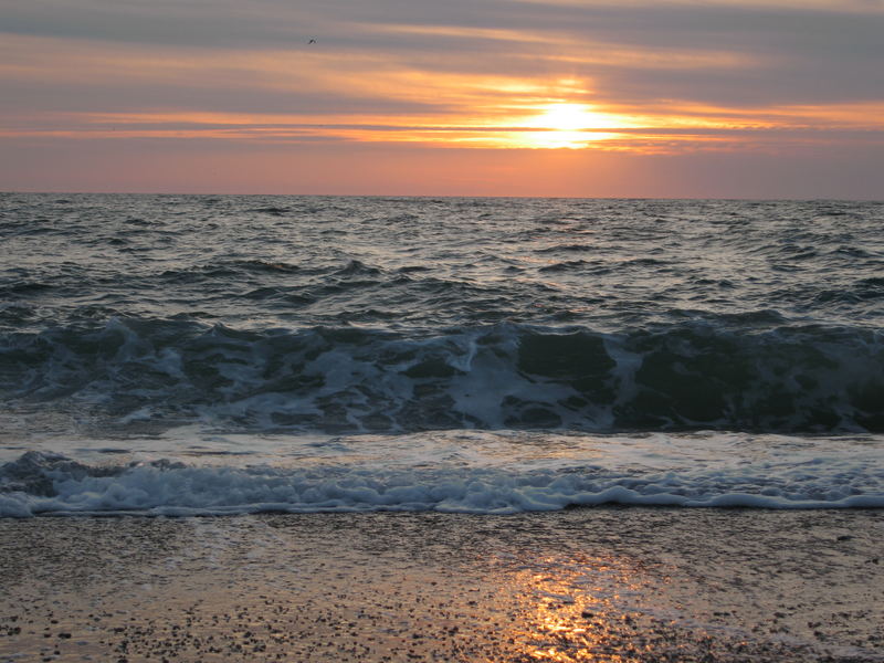 Sonnenuntergang an der Nordsee (Dänemark)