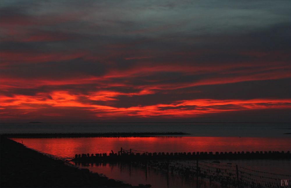 Sonnenuntergang an der Nordsee...