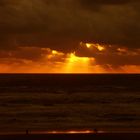 Sonnenuntergang an der Nordsee Egmond aan Zee ( NL )