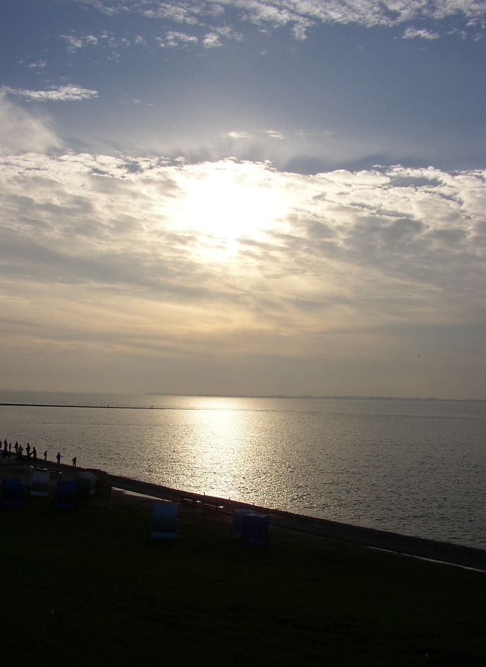 Sonnenuntergang an der Nordsee - in Tossens