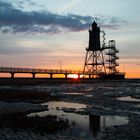 Sonnenuntergang an der Nordseeküste.