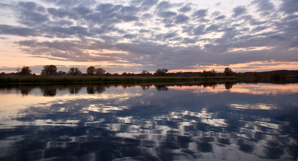 Sonnenuntergang an der Oder