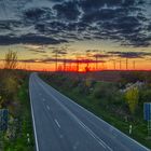 Sonnenuntergang an der Oder-Lausitz-Trasse 