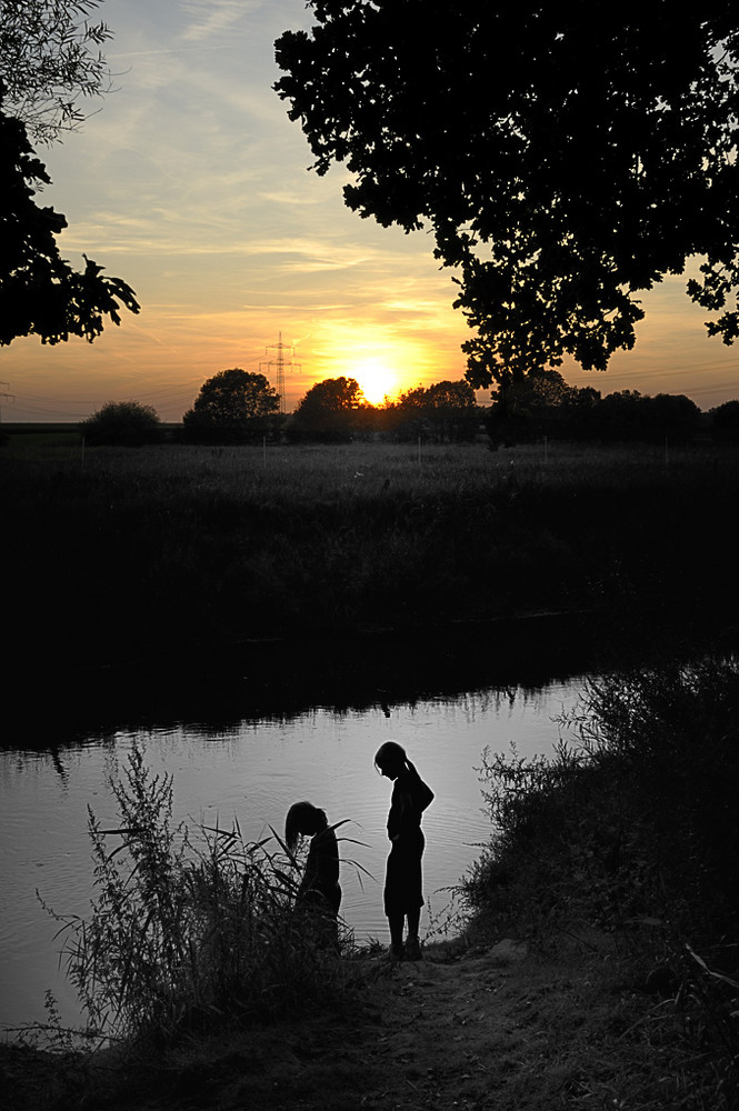 Sonnenuntergang an der Oker