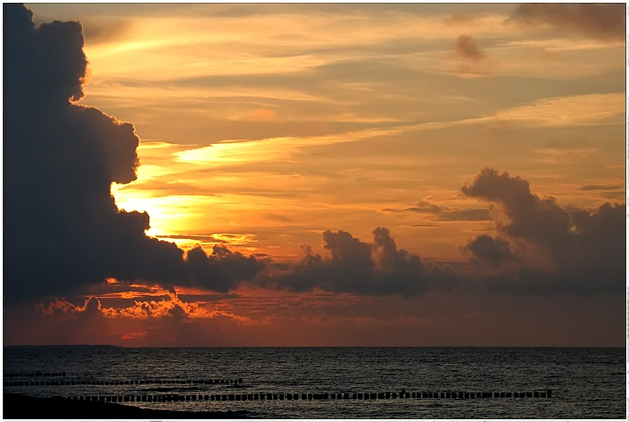 Sonnenuntergang an der Ostsee, bei Zingst