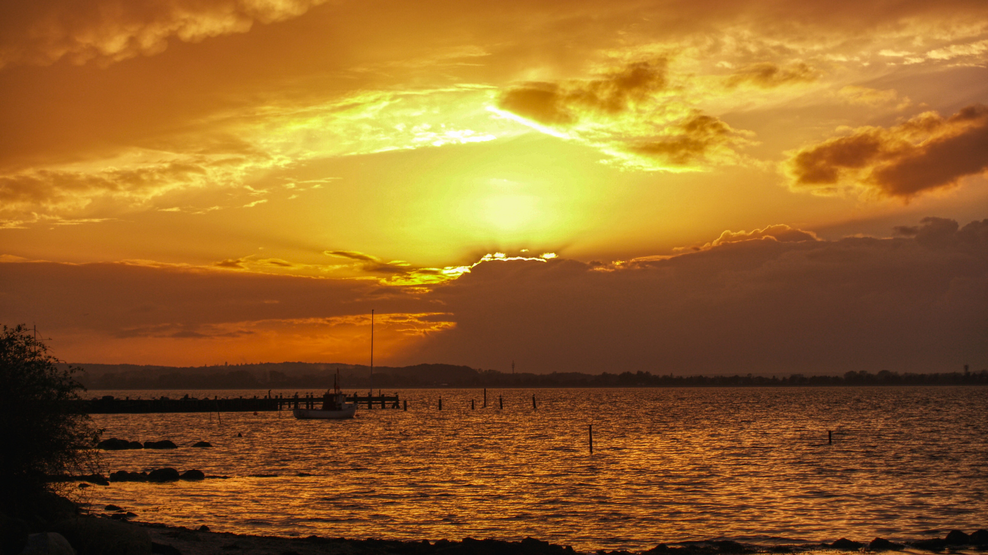 Sonnenuntergang an der Ostsee Herbst 2007