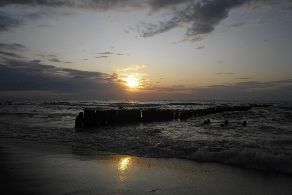 Sonnenuntergang an der Ostsee (in Mielno, PL)