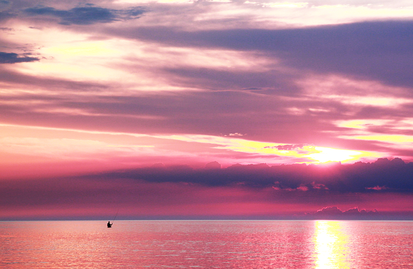 Sonnenuntergang an der Ostsee, Juli 2012