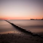 Sonnenuntergang an der Ostseebrücke im Ostseebad Wustrow