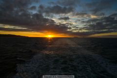 Sonnenuntergang an der Pazifikküste, British Columbia, Kanada