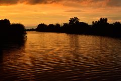 Sonnenuntergang an der Peene