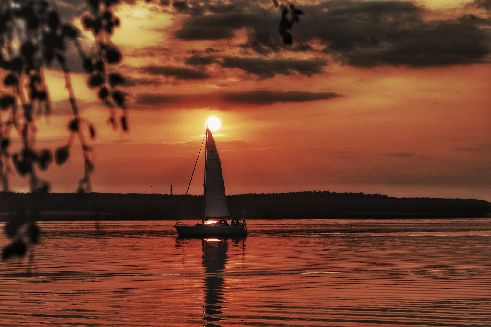 Sonnenuntergang an der Peenemündung 