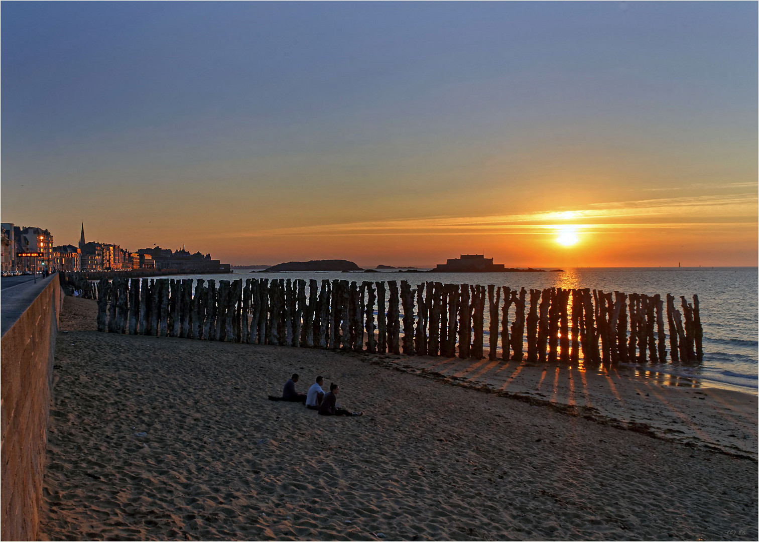 Sonnenuntergang an der Plage de Sillon