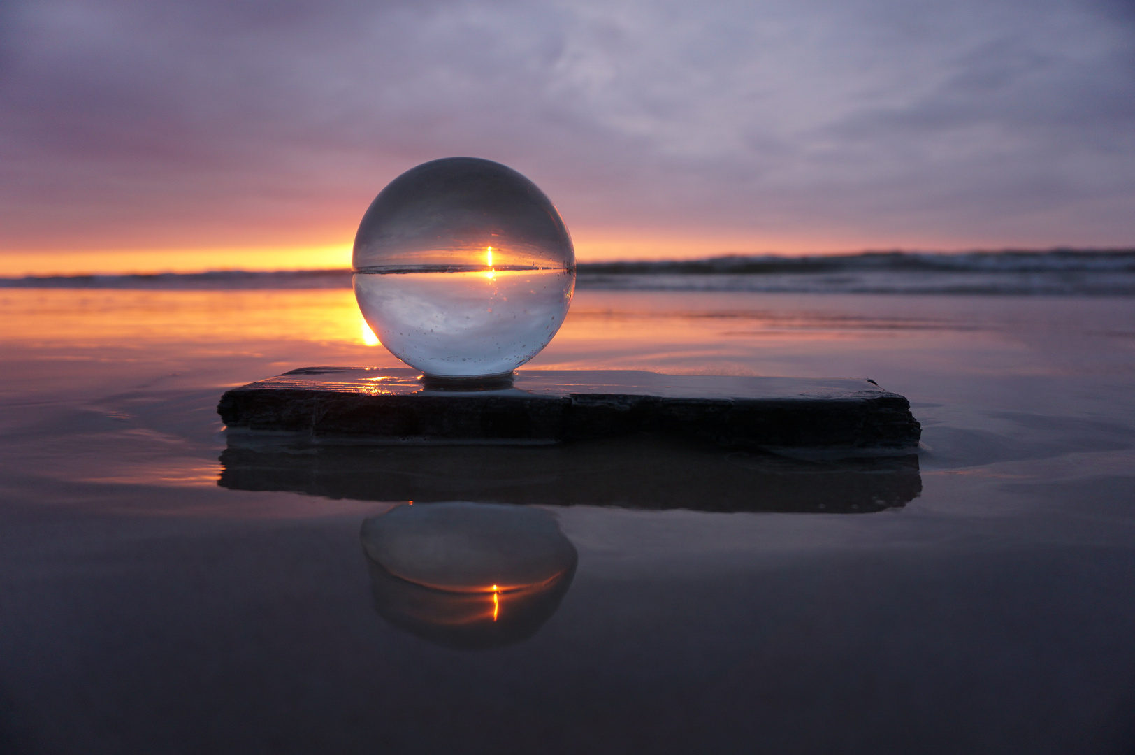 Sonnenuntergang an der polnischen Ostseeküste