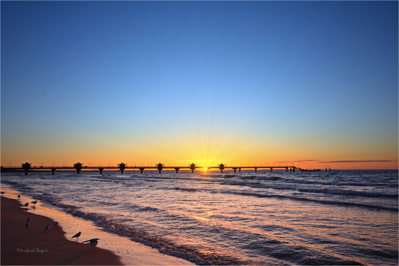 Sonnenuntergang an der pommerschen Bucht/Ostsee