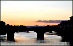 Sonnenuntergang an der Ponte Vecchio